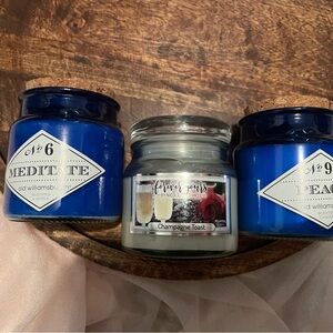 Set of Scented Candles - Blue and Clear